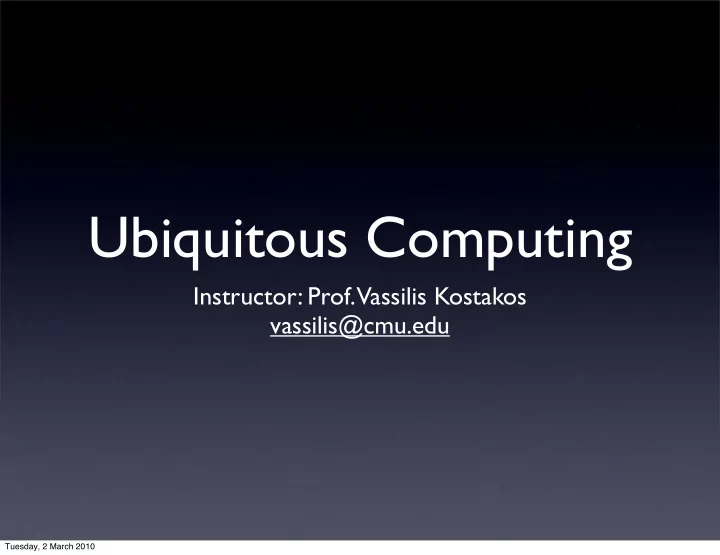 ubiquitous computing