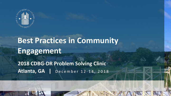 best practices in community engagement