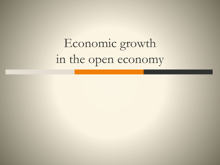 in the open economy the proximate causes