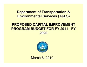 Department of Transportation &amp;  Department of Transportation &amp;  Environmental Services