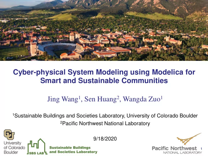 cyber physical system modeling using modelica for smart