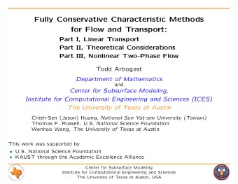 Fully Conservative Characteristic Methods  for Flow and Transport:  Part I, Linear Transport  Part