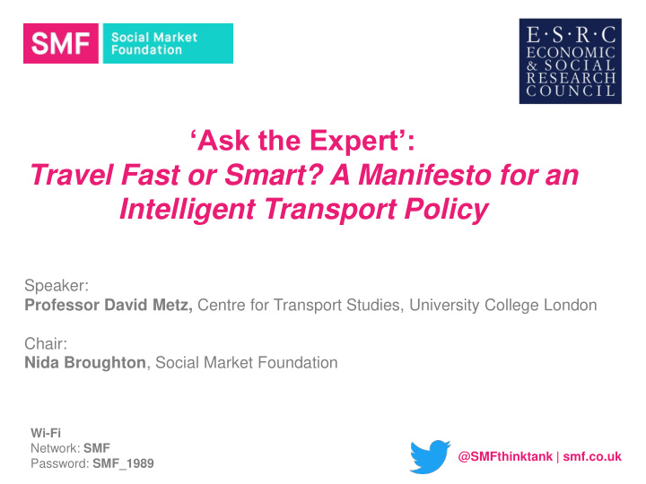 intelligent transport policy