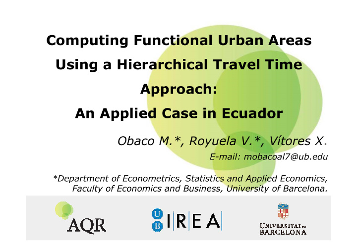computing functional urban areas using a hierarchical
