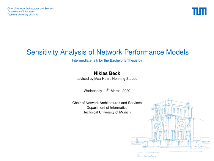 sensitivity analysis of network performance models