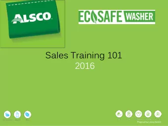 2016  Prepared by Louise Nesbitt Sales Training 101  Objectives of Sales Training :  1.  To