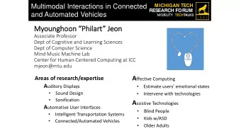 Myounghoon  Philart  Jeon  Associate Professor  Dept of Cognitive and Learning Sciences  Dept