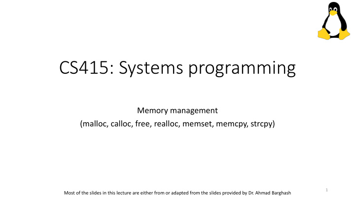 cs415 systems programming