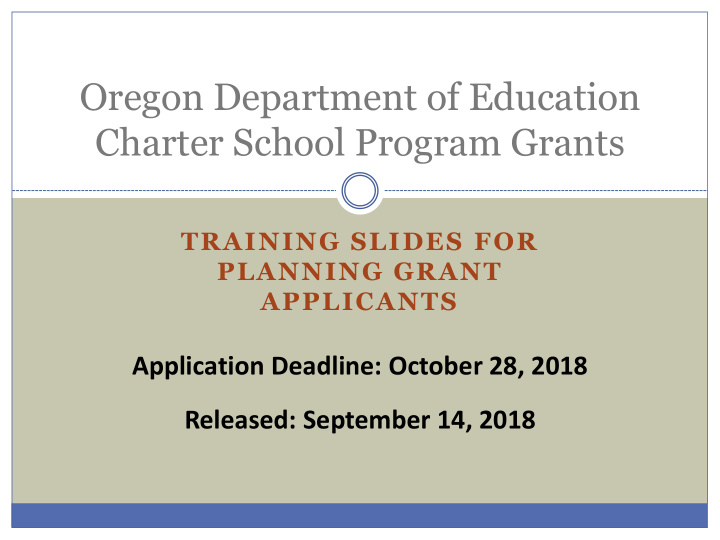 oregon department of education