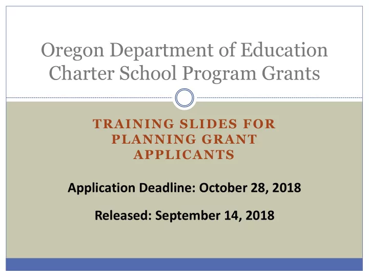 oregon department of education