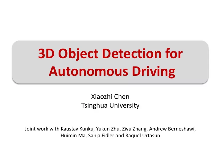 autonomous driving