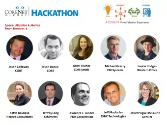 Kristi Fischer  Michael Gresty  Laurie Hodges  Jason Callaway  Jason Deane  CDM Smith  FM:Systems