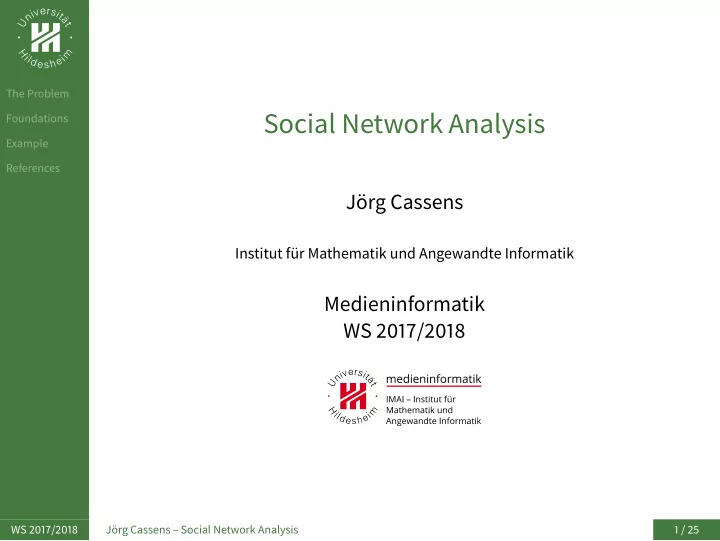 social network analysis