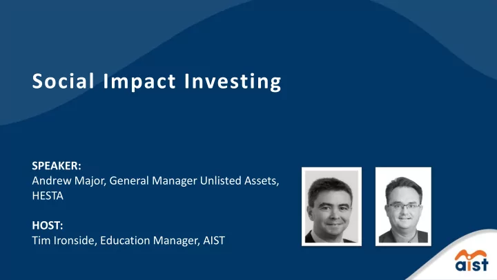 social impact investing