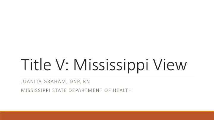 title v mississippi view