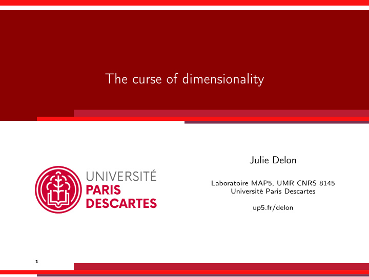 the curse of dimensionality