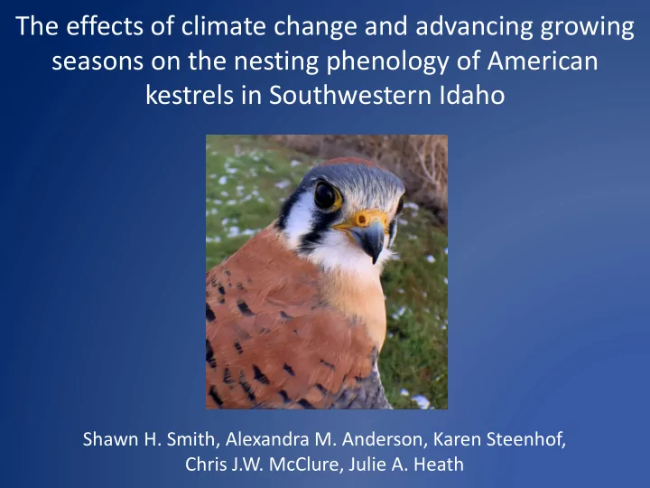 the effects of climate change and advancing growing