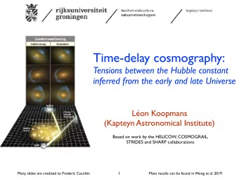 Time-delay cosmography:  Tensions between the Hubble constant  inferred from the early and late