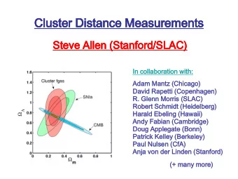 Cluster  Cluster  uster Dist  uster Dist  stanc  stanc  ance  ance  e Measurements  e Measurements