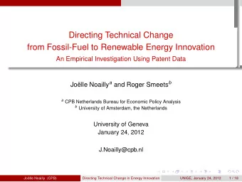 Directing Technical Change  from Fossil-Fuel to Renewable Energy Innovation  An Empirical