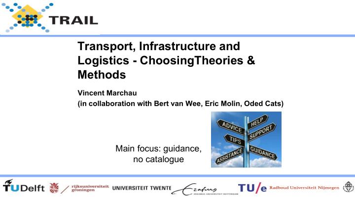 transport infrastructure and logistics choosingtheories