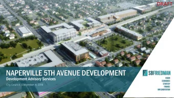 NAPERVILLE 5TH AVENUE DEVELOPMENT  Development Advisory Services  City Council | December 4, 2018
