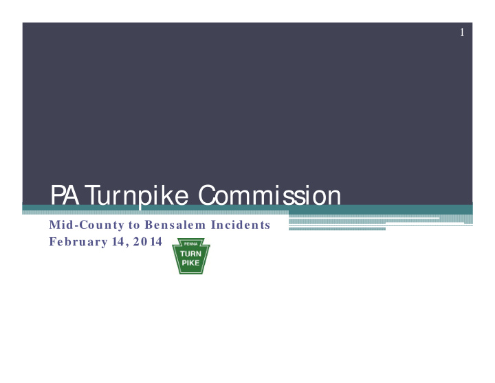 p a turnpike commission