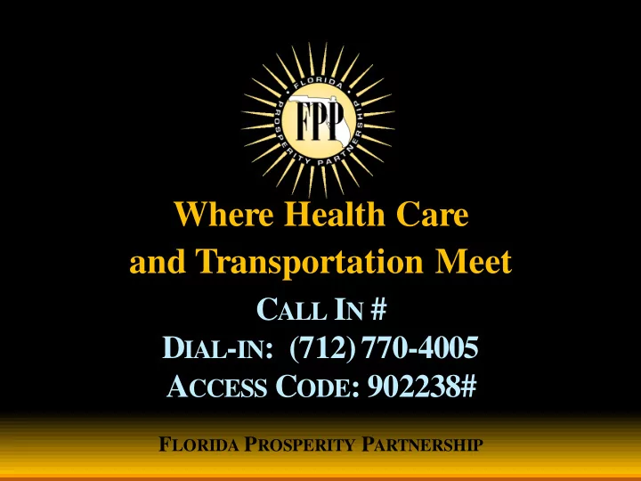 where health care and transportation meet
