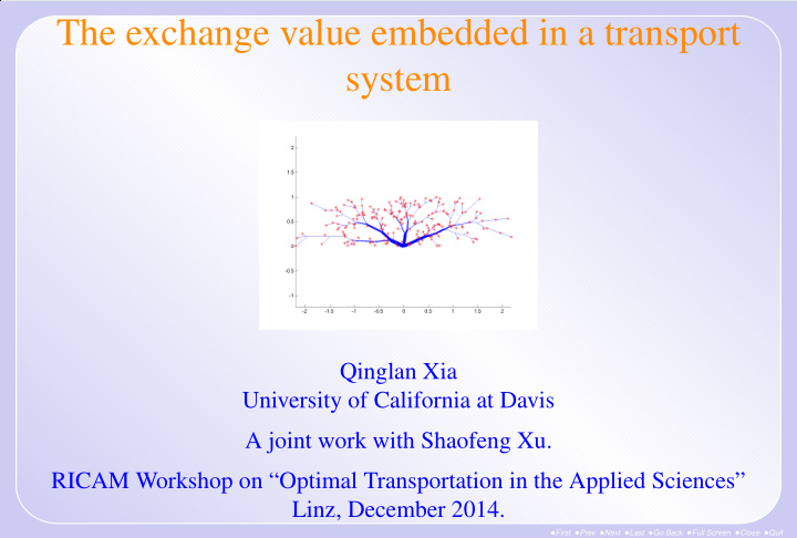 the exchange value embedded in a transport system