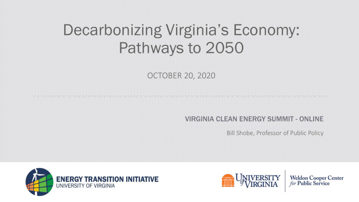 decarbonizing virginia s economy pathways to 2050