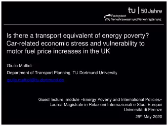 Is there a transport equivalent of energy poverty?  Car-related economic stress and vulnerability
