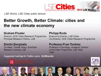 CITIES AND THE NEW CLIMATE ECONOMY  CONTENTS  EU27: INCREASING CO2 EMISSION ONLY FOR TRANSPORT