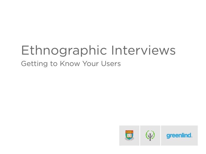 ethnographic interviews