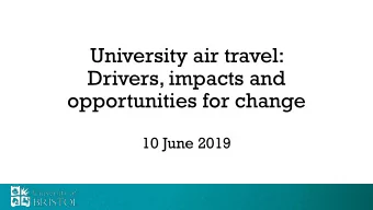 Drivers, impacts and  opportunities for change  10 June 2019  Opening remarks  Dr Erik Lithander