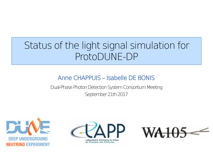 status of the light signal simulation for protodune dp