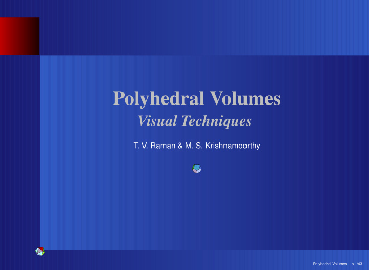 polyhedral volumes