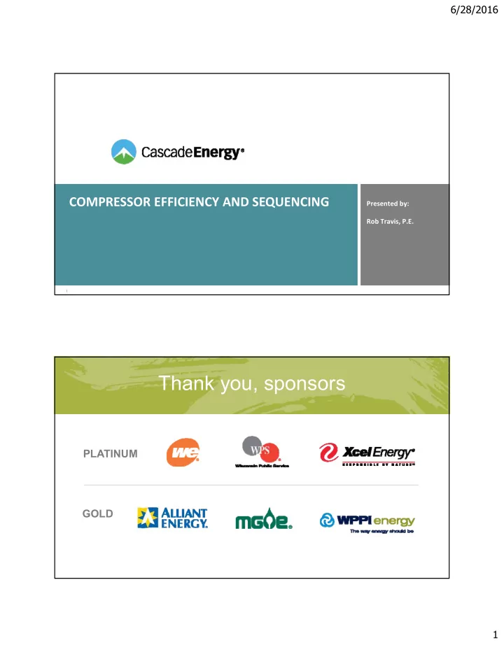 thank you sponsors