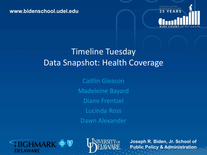 timeline tuesday data snapshot health coverage
