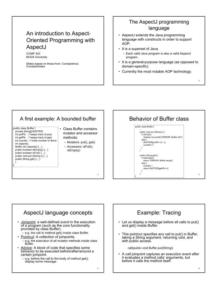 an introduction to aspect