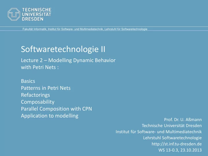 softwaretechnologie ii