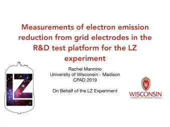 Measurements of electron emission  reduction from grid electrodes in the  R&amp;D test platform for