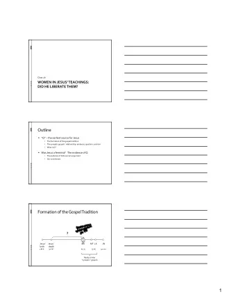 1  TheSynopticGospels:  TheEvidence  Case1