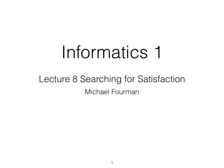 informatics 1