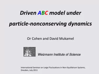 Driven ABC model under  particle-nonconserving dynamics  Or Cohen and David Mukamel  International
