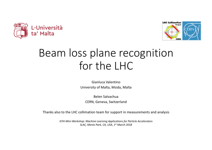 beam loss plane recognition for the lhc