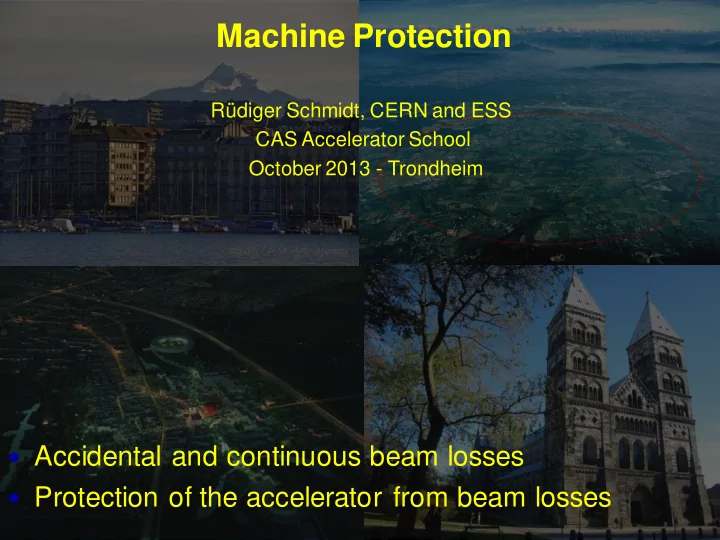accidental and continuous beam losses protection of the