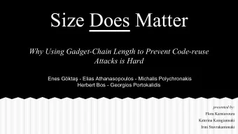 Size Does Matter  Why Using Gadget-Chain Length to Prevent Code-reuse  Attacks is Hard  Enes
