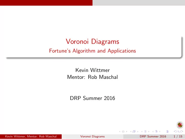 voronoi diagrams