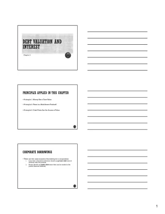 1  Financial Institutions provide loans  Working capital loans to finance firms day-to-day