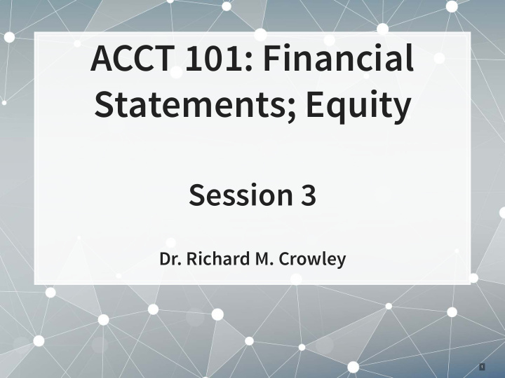 acct 101 financial statements equity